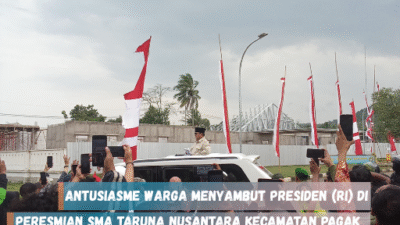 Antusiasme Warga Menyambut Presiden RI di Peresmian SMA Taruna Nusantara Kecamatan Pagak